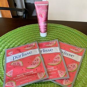 Purlisse Watermelon Skincare Bundle & Starry Collagen Gel Eye Pads
